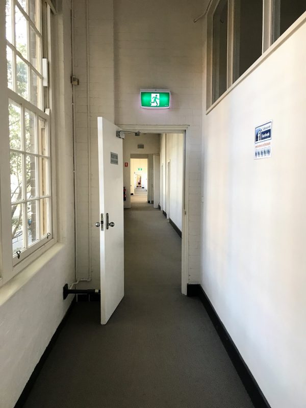 TAFE校舎の廊下